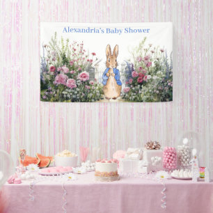 Personalize Peter rabbit Baby Shower Banner