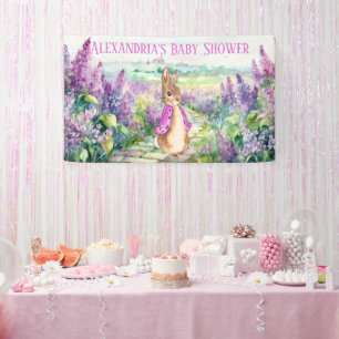 Personalize Peter rabbit Baby Shower Banner