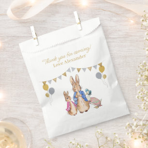Personalize Peter rabbit white Thank you Favour Bags