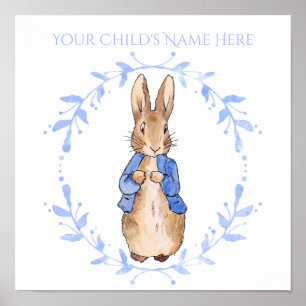 Personalize Peter Rabbit with Child's Name Poster