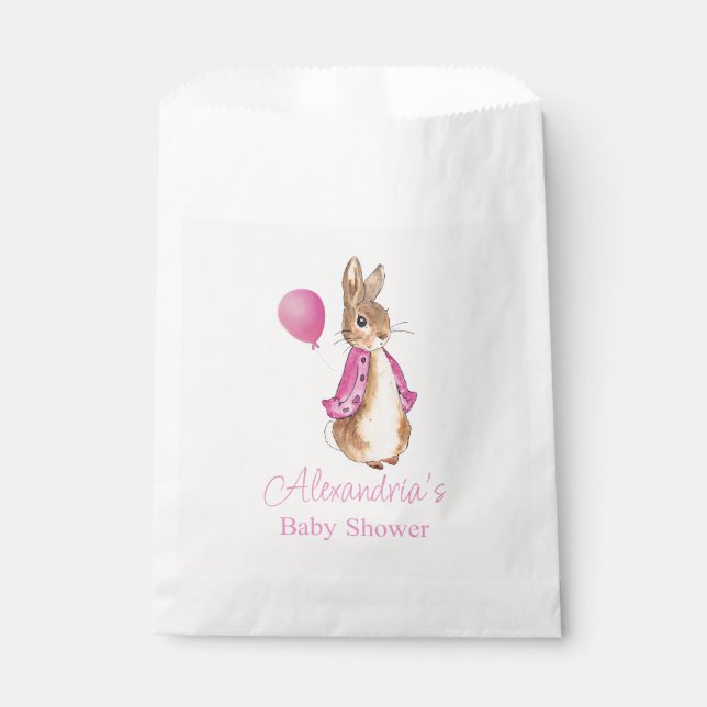 Personalize Peter the Rabbit Baby Shower Favour Bags (Front)
