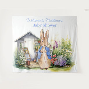 Personalize Peter the rabbit baby shower Tapestry