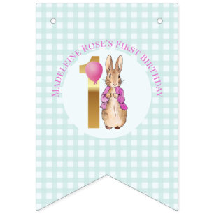Personalize Peter the rabbit First Birthday Bunting