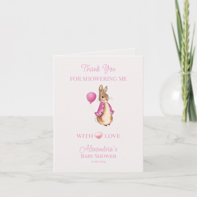 Personalize Peter the rabbit Photo Thank you (Front)