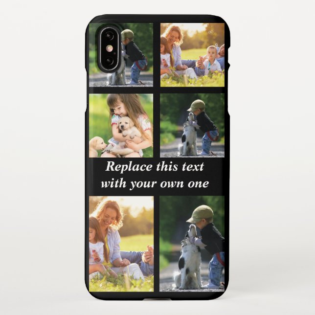 Personalize photo collage and text Case-Mate iPhon iPhone Case (Back)