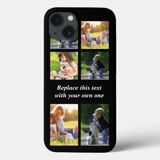 Personalize photo collage and text Case-Mate iPhon iPhone Case (Back)