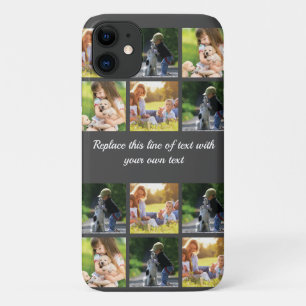 Personalize photo collage and text iPhone 11 case
