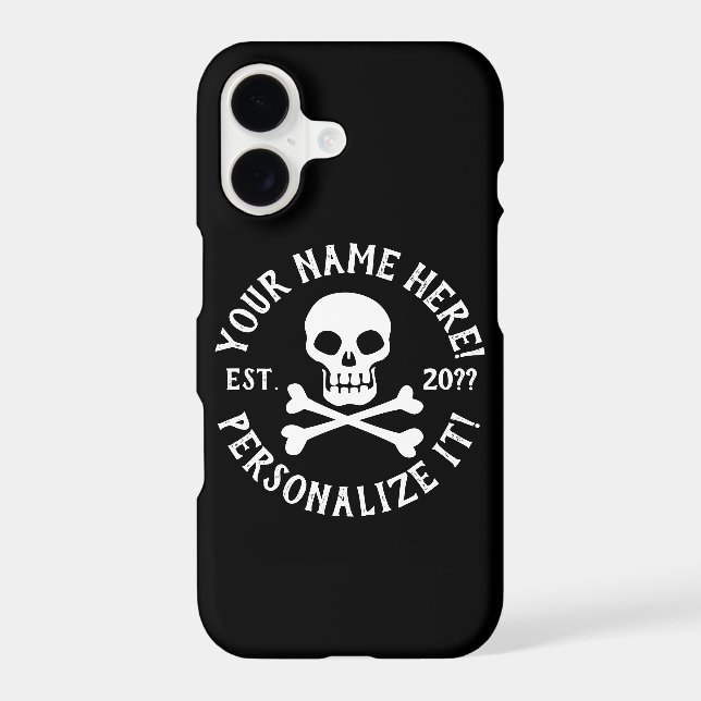 PERSONALIZE Pirate Skull and Crossbones (Back)