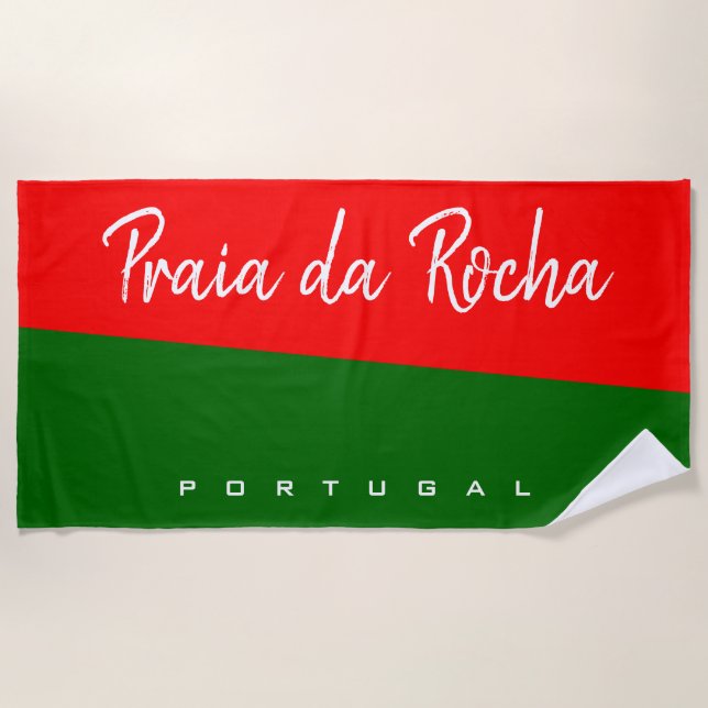 Personalize Portugal Beach Towel (Front)