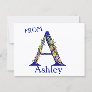 PERSONALIZE POSTCARD LETTER A NAMES