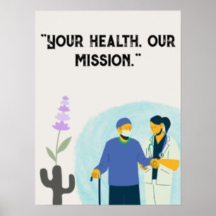 Personalize quotes for hospital,medical center  poster