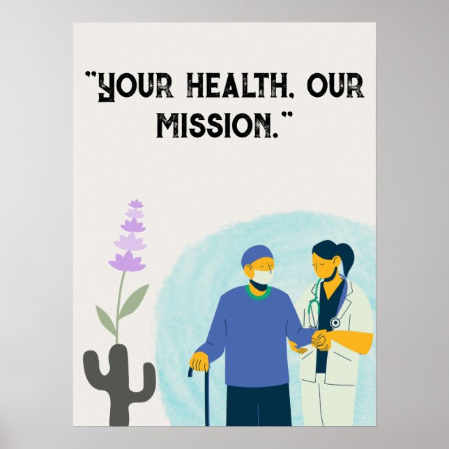 Personalize quotes for hospital,medical center  poster (Front)