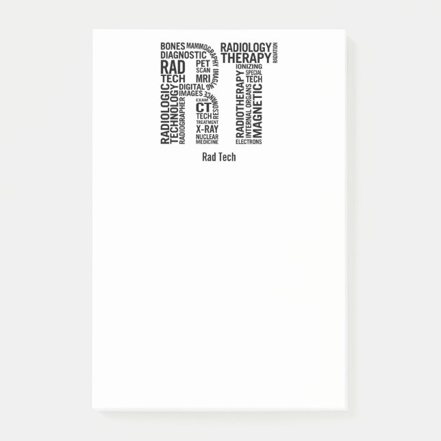 Personalize Rad Tech RT Radiology Technologist Post-it Notes (Front)