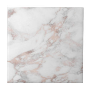 Personalize Rose Gold Marble Professional Template Tile