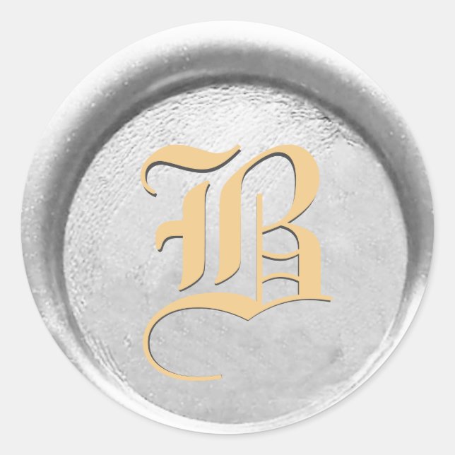 *~* PERSONALIZE Silver Gold Wax Seal Wedding Font (Front)