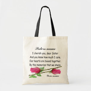 PERSONALIZE SISTER -BAG TOTE BAG