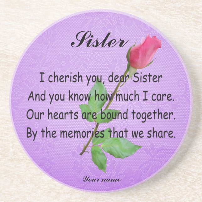 PERSONALIZE SISTER-COASTER COASTER (Front)