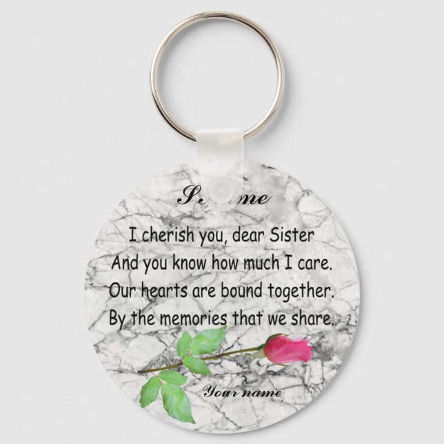 PERSONALIZE SISTER KEYCHAIN (Front)
