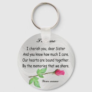 PERSONALIZE SISTER-KEYCHAIN KEY RING