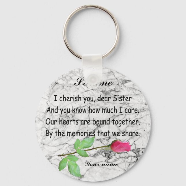 PERSONALIZE SISTER-KEYCHAIN KEYCHAIN (Front)