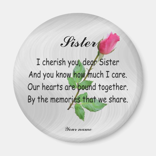 PERSONALIZE SISTER -MAGNET MAGNET (Front)