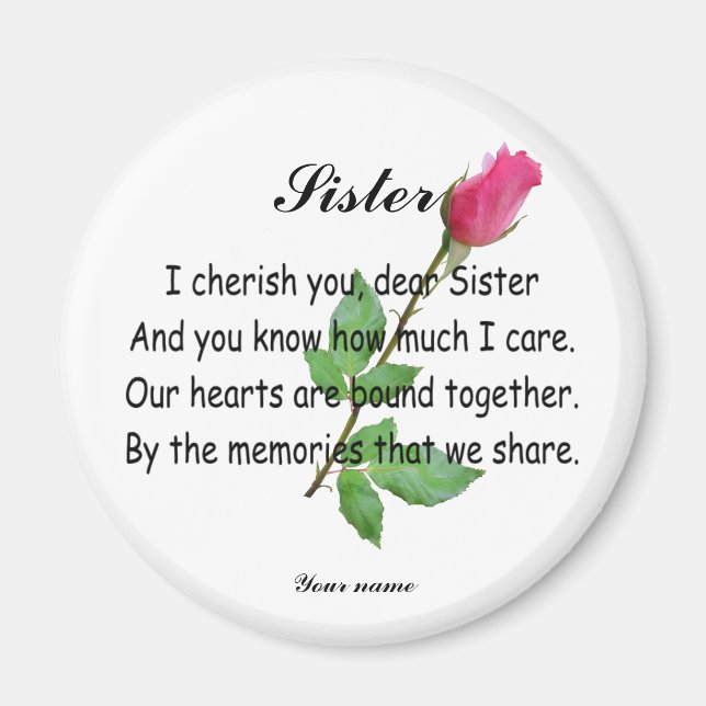 PERSONALIZE SISTER -MAGNET MAGNET (Front)