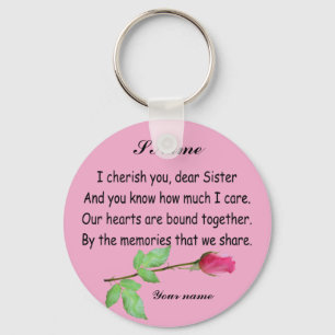 PERSONALIZE SISTER-MOST POPULAR BACKGROUNDS KEY RING