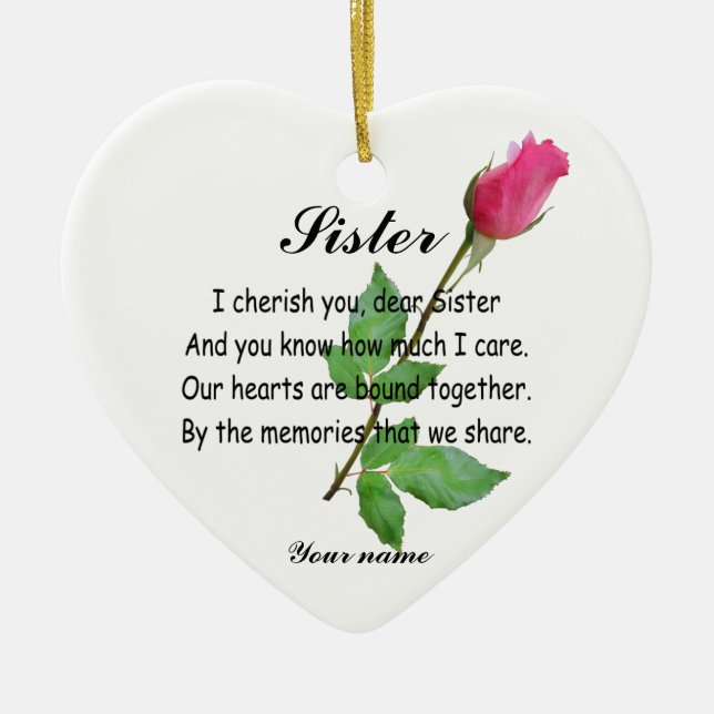 PERSONALIZE SISTER- ORNAMENT (Front)