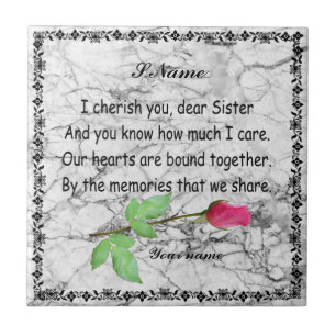 PERSONALIZE SISTER QUOTE TILE