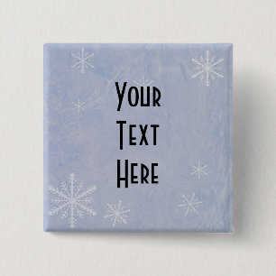 PERSONALIZE Snowflake Paper 3 - Original Blue 15 Cm Square Badge