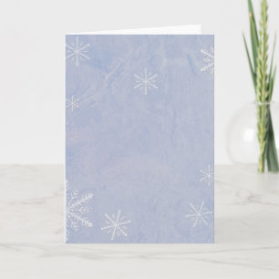 PERSONALIZE Snowflake Paper 3 - Original Blue Holiday Card