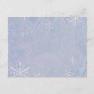 PERSONALIZE Snowflake Paper 3 - Original Blue Postcard