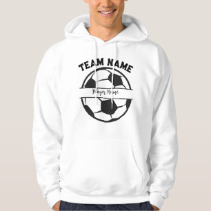 Personalize soccer player with name and number  hoodie