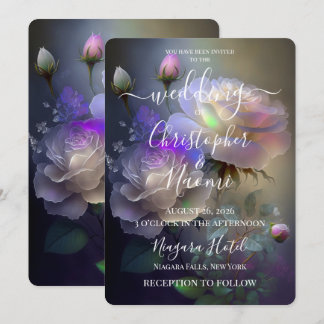 PERSONALIZE: Soft Ethereal Iridescent Roses Invitation