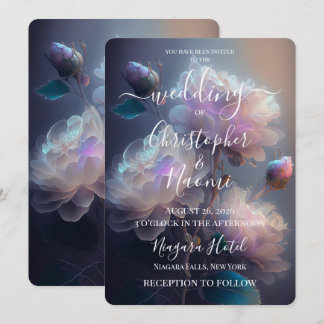 PERSONALIZE: Soft Ethereal Pink Flowers Invitation