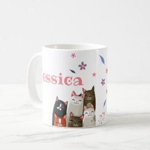 Personalize Sweet Cats Coffee Mug