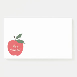 Personalize teacher gift apple custom post-it notes