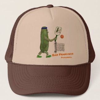 Personalize Text Funny Pickle Player Trucker Hat