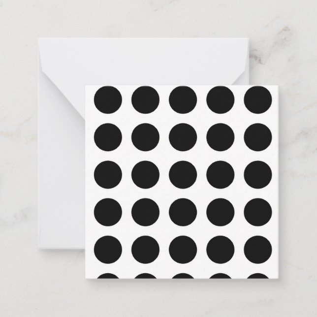 PERSONALIZE THIS - B&W Polka Dots Pattern Card (Front)