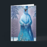 Personalize this Fantasy Snowman Winter Solstice   Holiday Card<br><div class="desc">❤All designed with love by WitCraft Designs™! Personalize your way 👌 Find and follow us on social media (ⒻⓅⓉ) 📷 TAG #witcrafting and share your purchases on social media with us!! You can connect to all my social media accounts at www.witcrafting.com Visit my designer profile to see all my shops...</div>