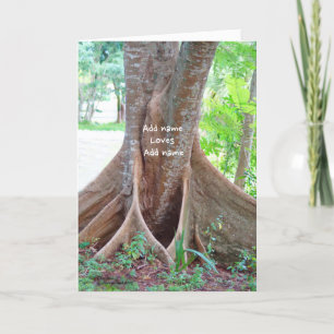 Personalize Tree Love You Greeting Card