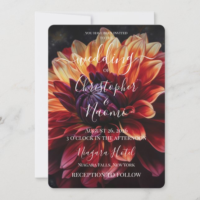 PERSONALIZE: Vibrant Flower Invitation (Front)