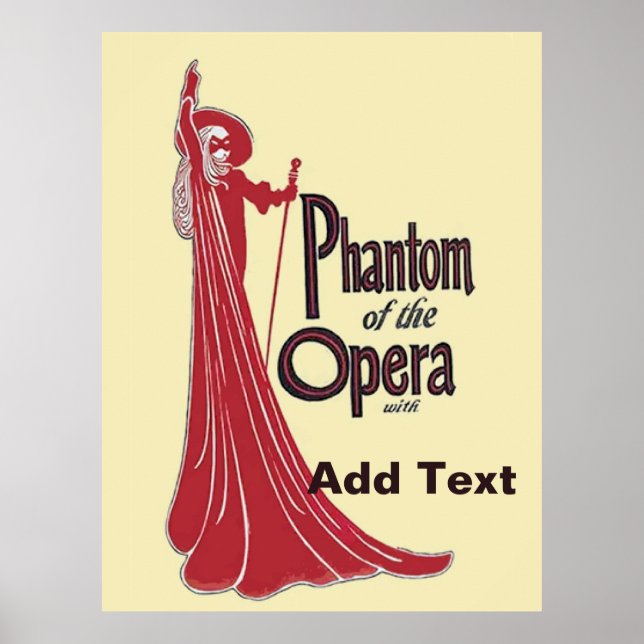 Personalize Vintage Opera Poster (Front)