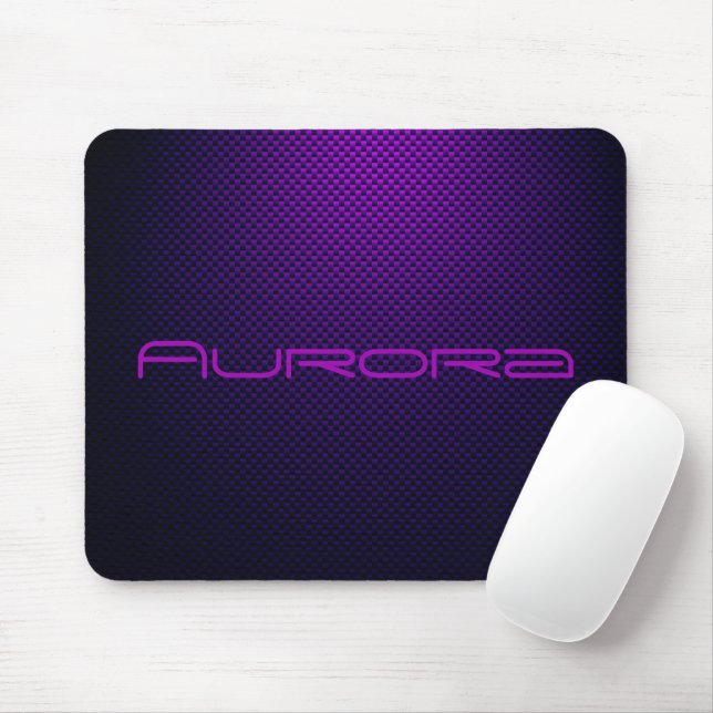 Personalize Violet black carbon fiber patterned Mouse Mat (With Mouse)