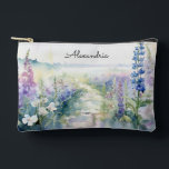 Personalize Wild Lavender flowers  Accessory Pouch<br><div class="desc">Personalize this Wild Lavender flower design and add a name</div>