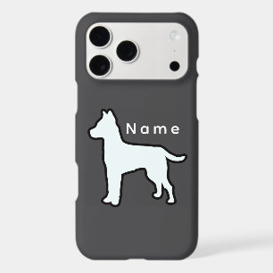 Personalize With A Name White Dog Gray 