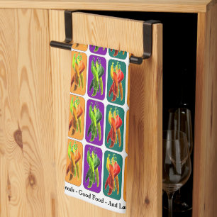 Personalize With Text or Family Name Chili Tea Towel