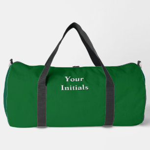 Personalize With Your Initials Green   Duffle Bag