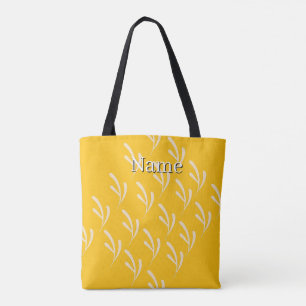 Personalize With Your Name Yellow Tote Bag
