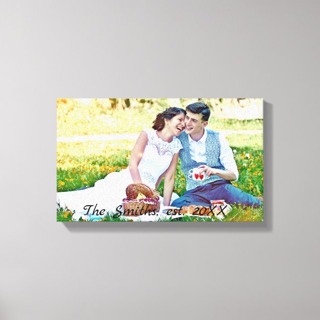 Personalize Your Fav Wedding Photo On Canvas Print (Front)